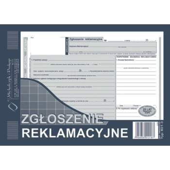 Zgłoszenie reklamacyjne A5 601-3